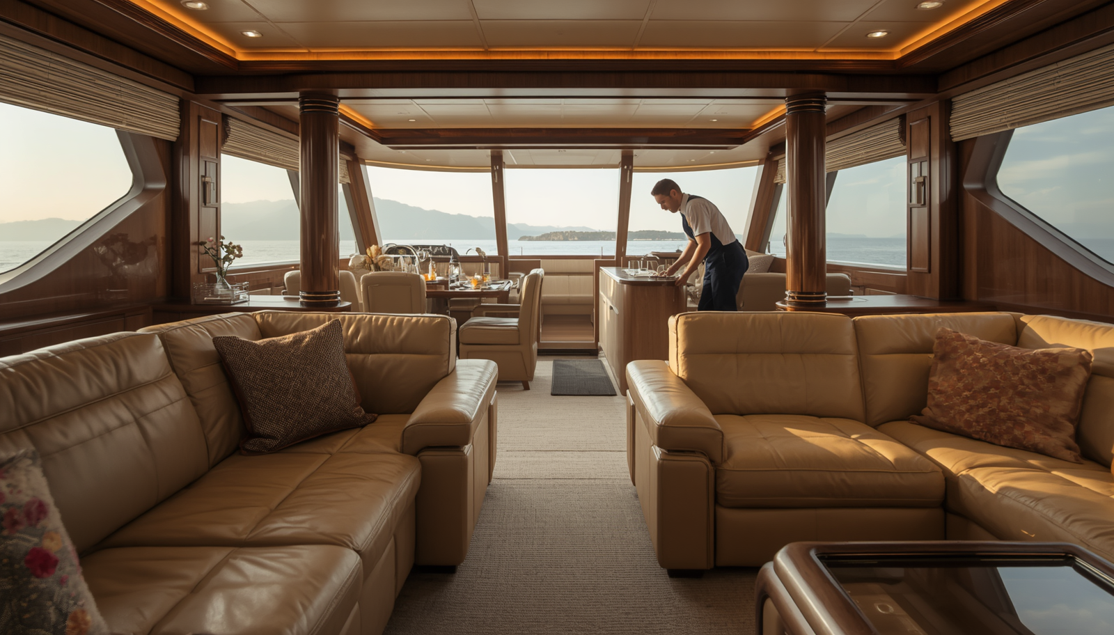 Detailing d'un yacht par les équipes Bee Cleaner Aix